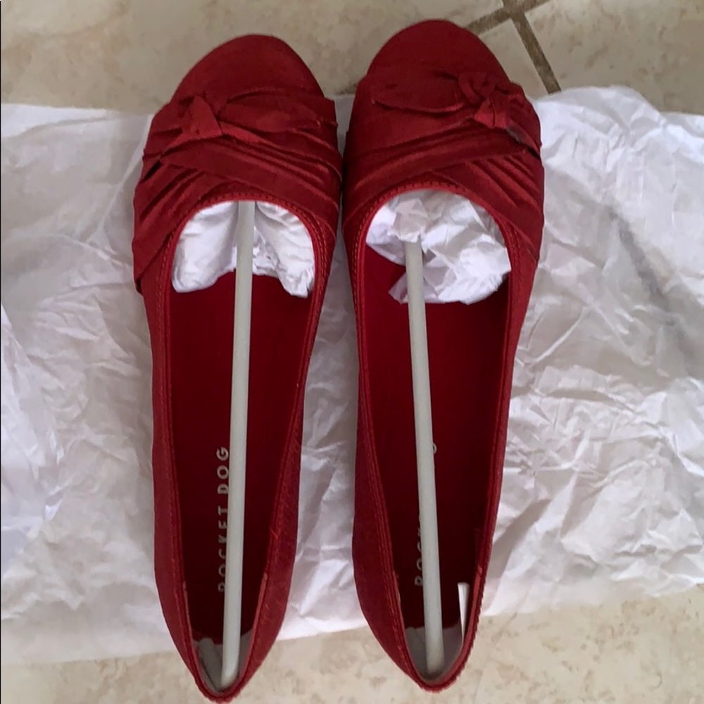 Memories Thai Silk Dark Red Flat  Rocketdog